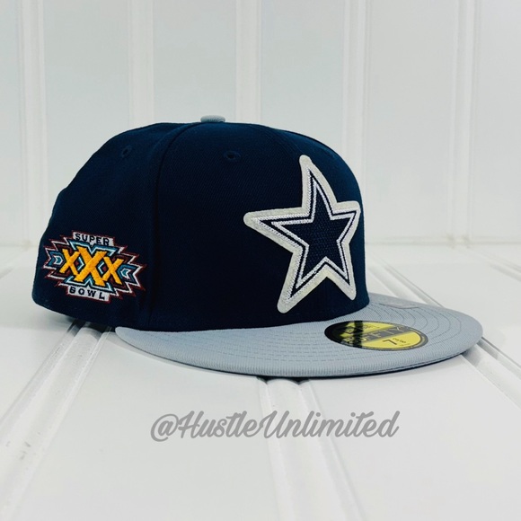 Dallas Cowboys New Era 59Fifty SuperBowl XXX Letterman Fitted Hat Cap Size 7 3/8 - Picture 1 of 7